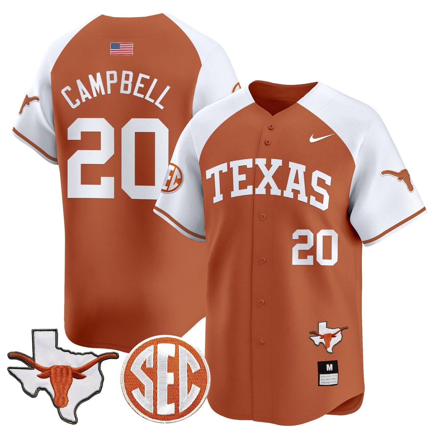 TEX 2024 Vapor Premier Baseball Jersey - All Stitched