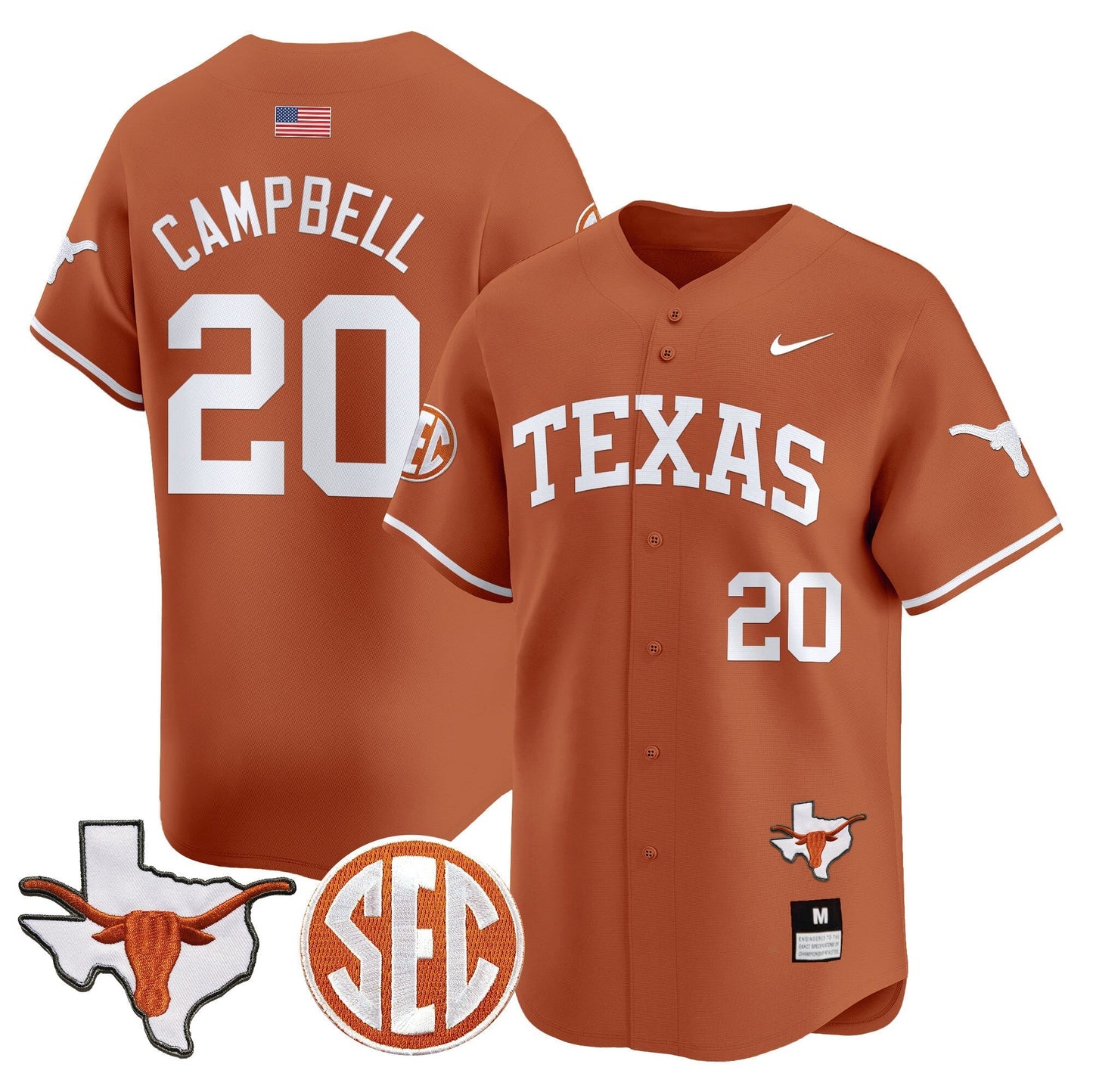 TEX 2024 Vapor Premier Baseball Jersey - All Stitched