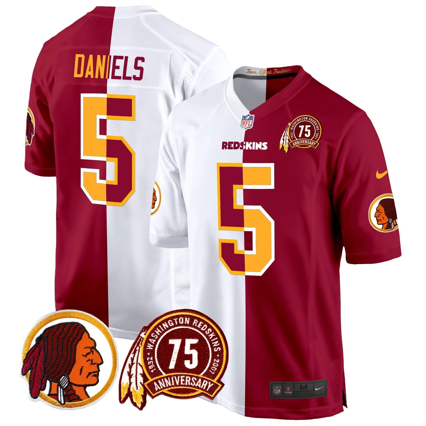 WR 75th Patch Throwback Game Jersey - All Stitched