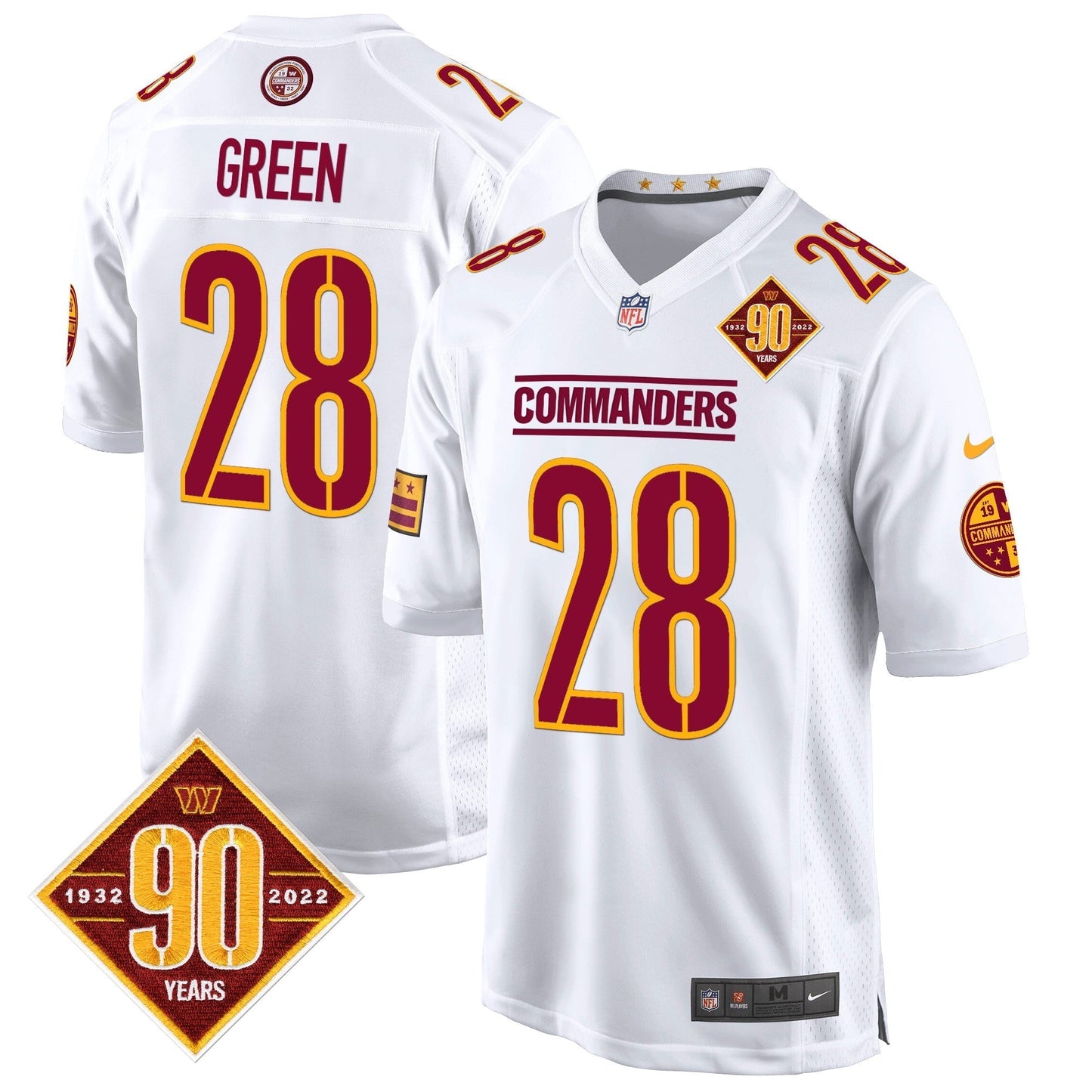 WAS 90th Anniversary Patch Game Jersey - All Stitched