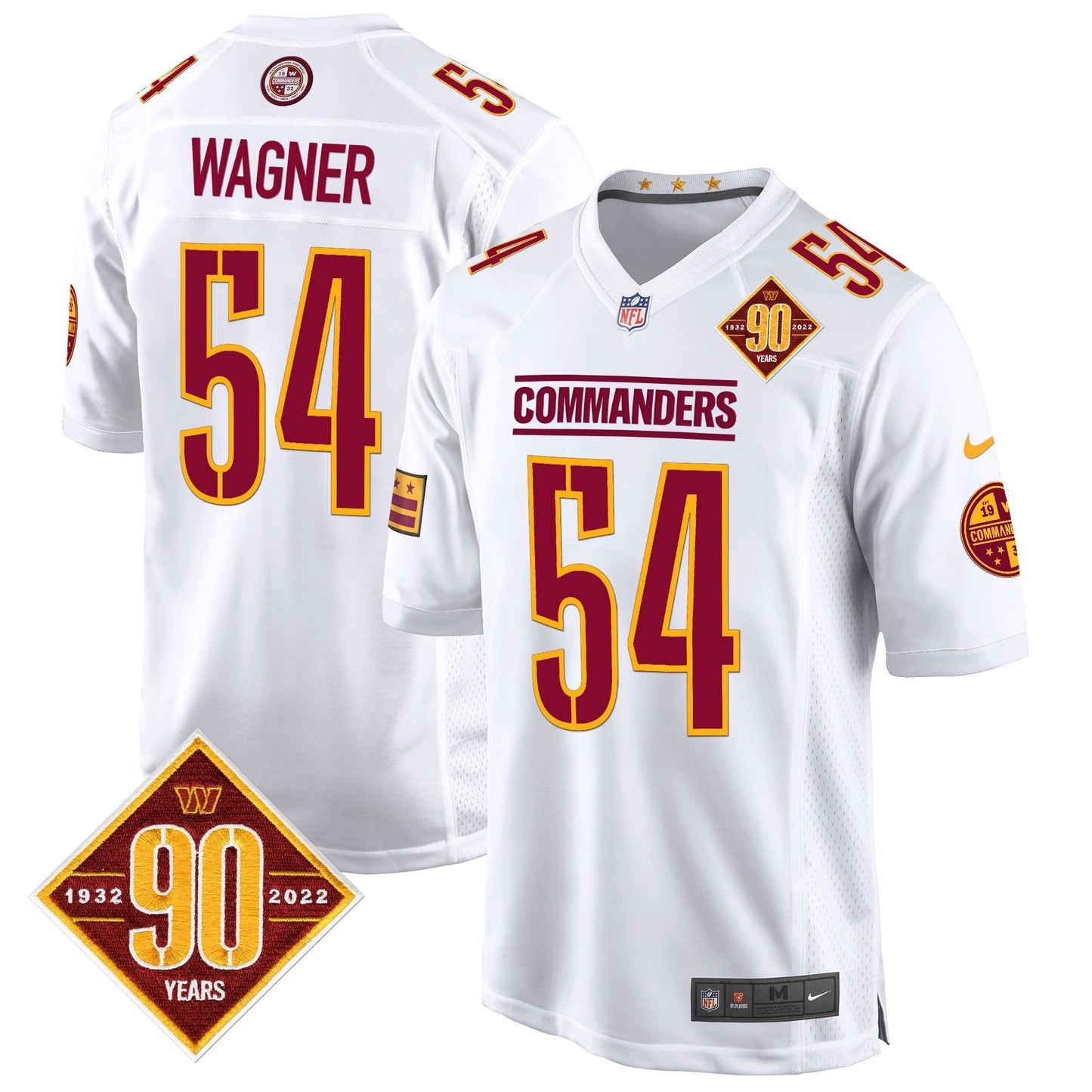 WAS 90th Anniversary Patch Game Jersey - All Stitched