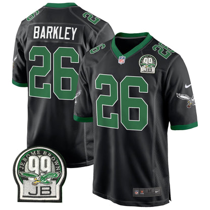 Eagles Jerome Brown Patch Kelly Green Alternate Game Jersey - All Stitched