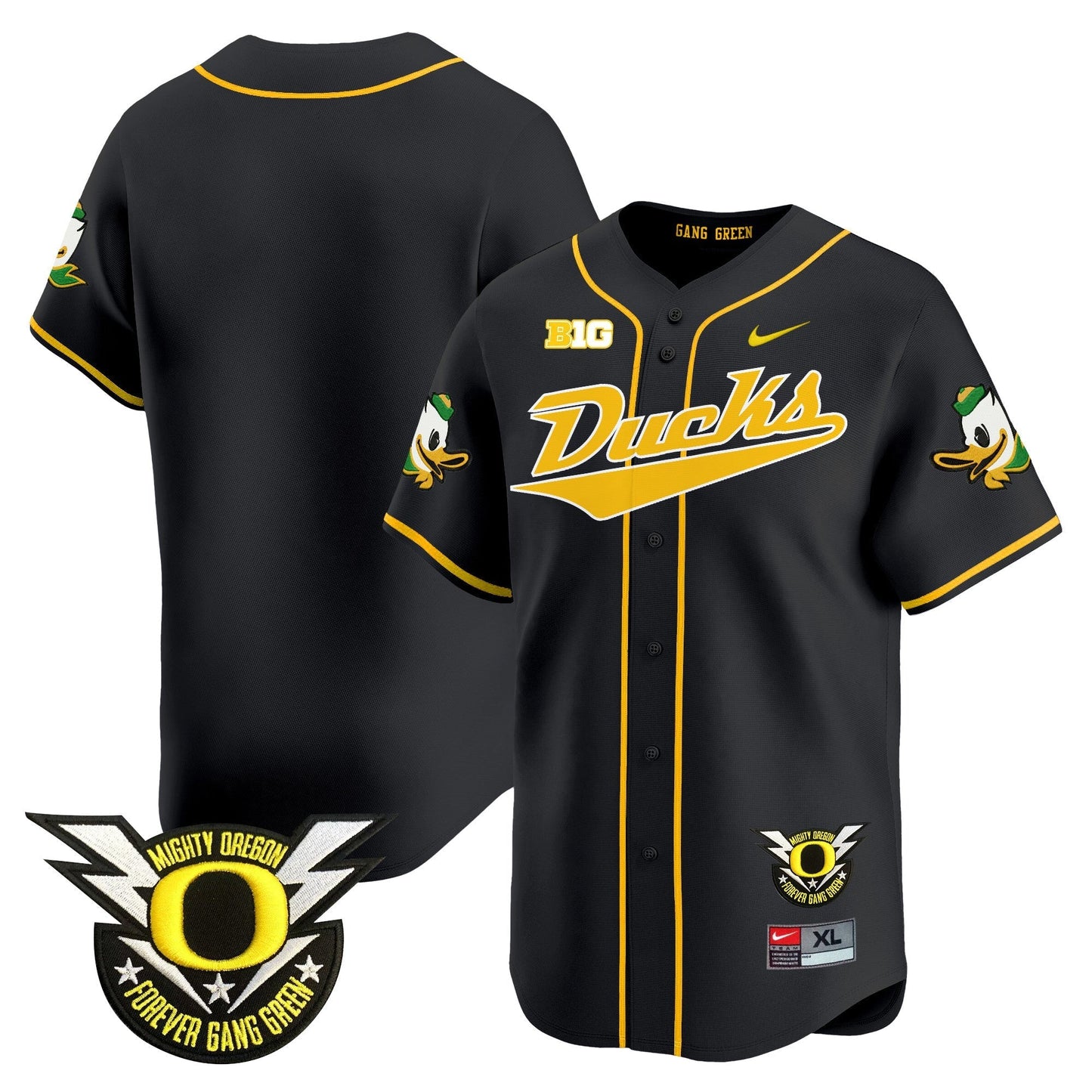 ORE 2024 Forever Gang Green & BIG Patch Vapor Baseball Jersey - All Stitched