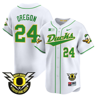 ORE 2024 Forever Gang Green & BIG Patch Vapor Baseball Jersey - All Stitched