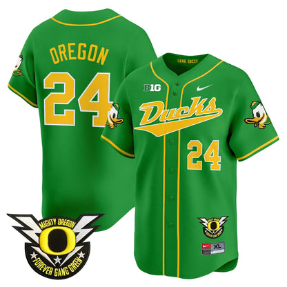 ORE 2024 Forever Gang Green & BIG Patch Vapor Baseball Jersey - All Stitched