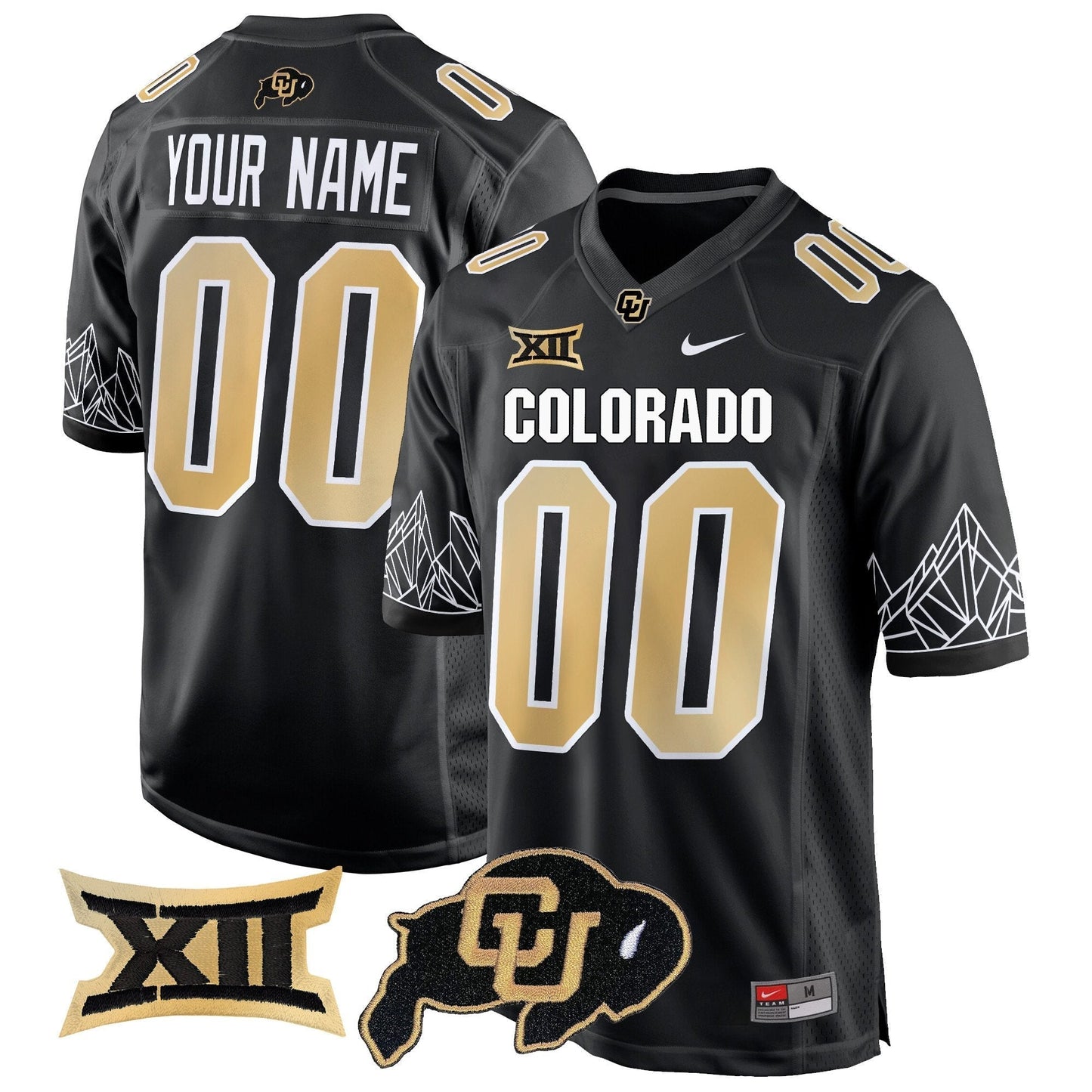CU Big 12 XII Patch Game Custom Jersey - All Stitched