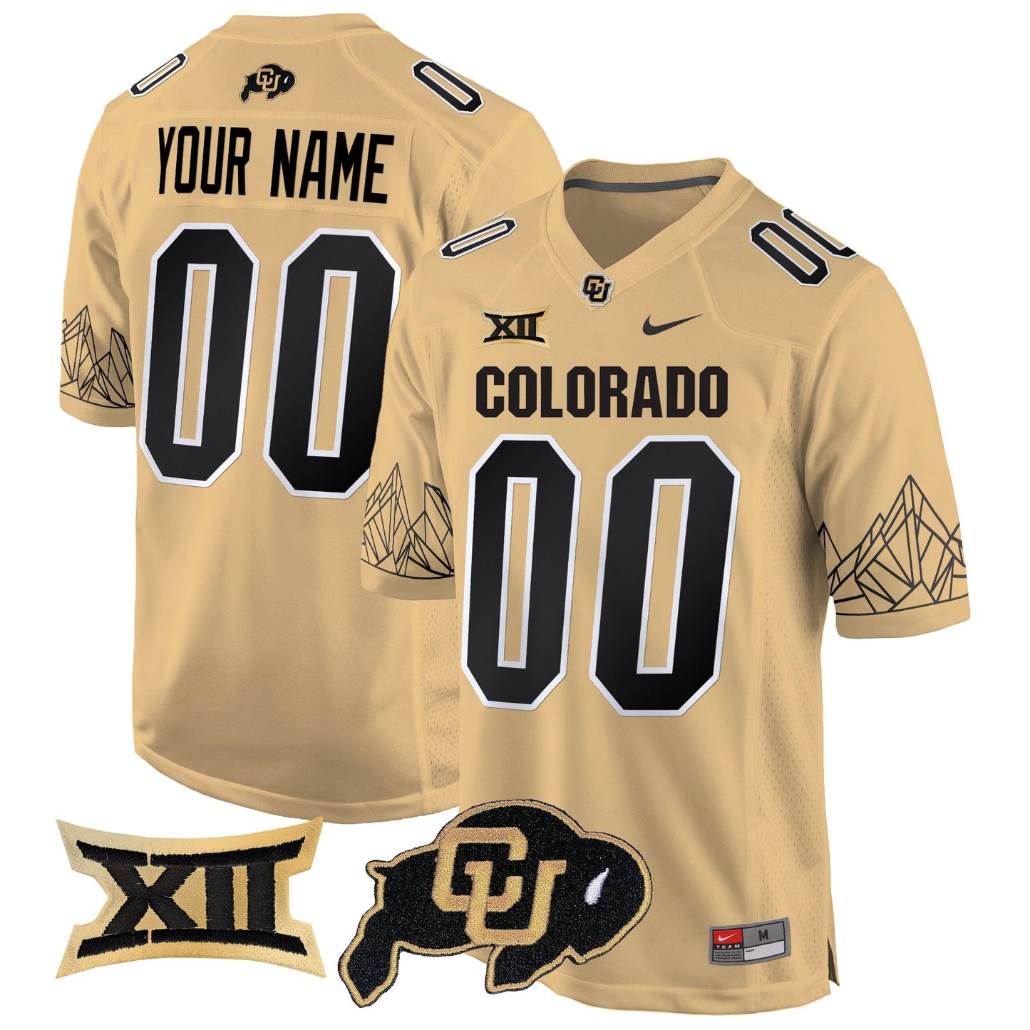 CU Big 12 XII Patch Game Custom Jersey - All Stitched