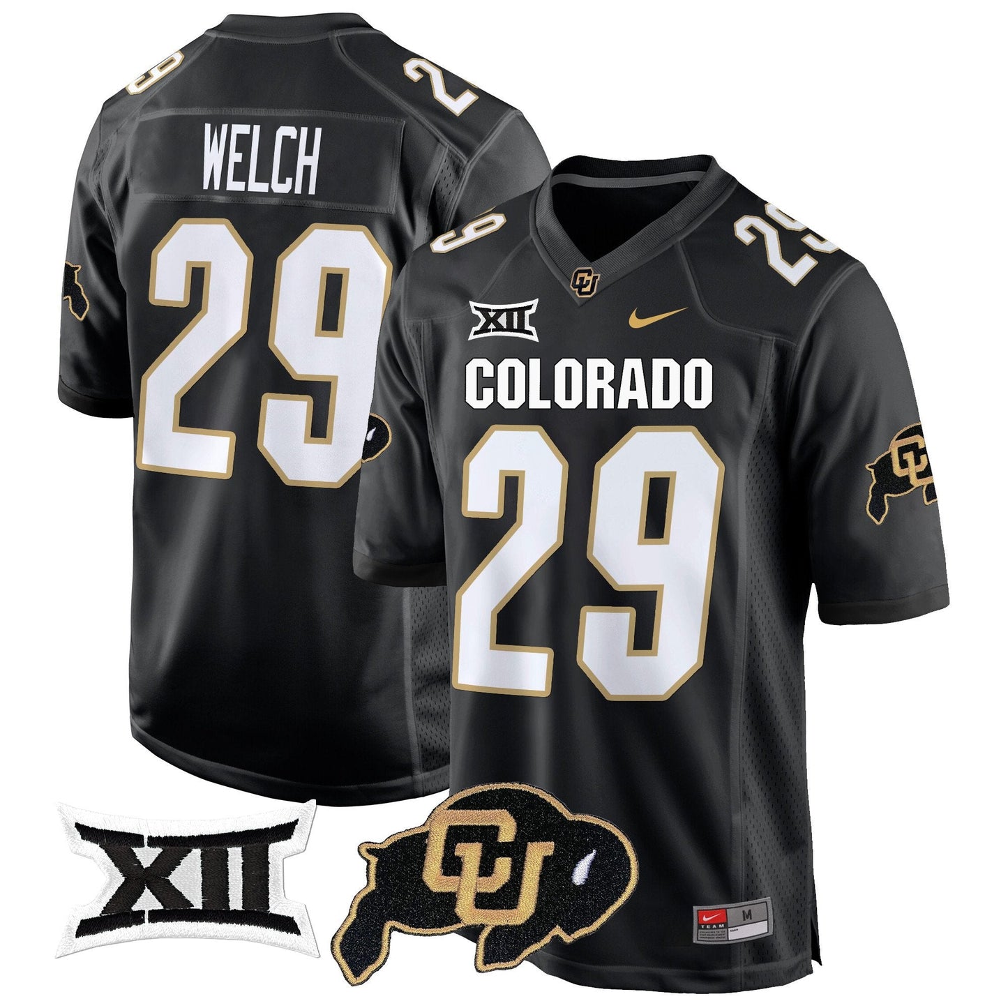 CU Big 12 XII Patch Game Jersey V2 - All Stitched