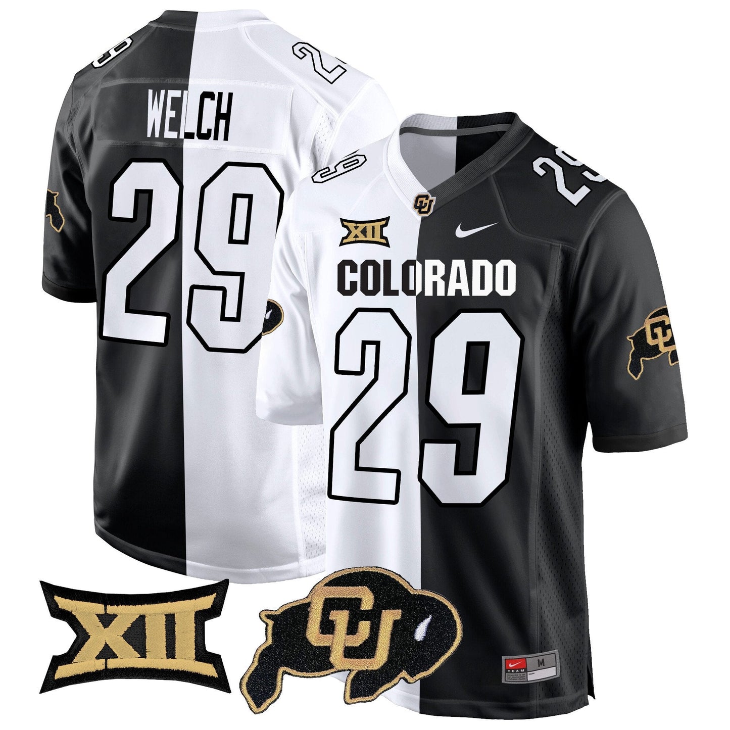 CU Big 12 XII Patch Game Jersey V2 - All Stitched
