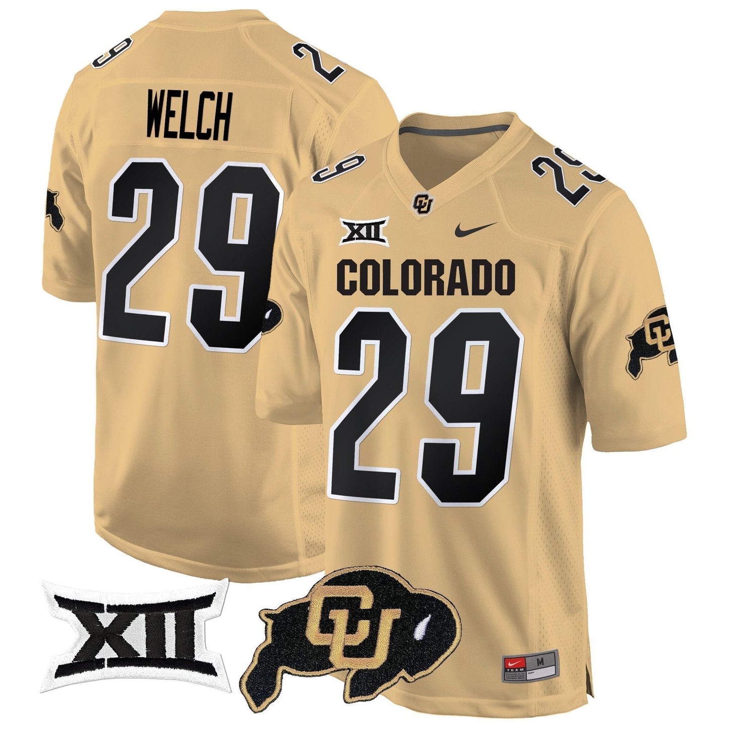 CU Big 12 XII Patch Game Jersey V2 - All Stitched