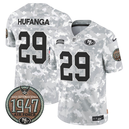 49ers 2024 Salute to Service Establishment Year Patch Vapor Limited Jersey - All Stitched