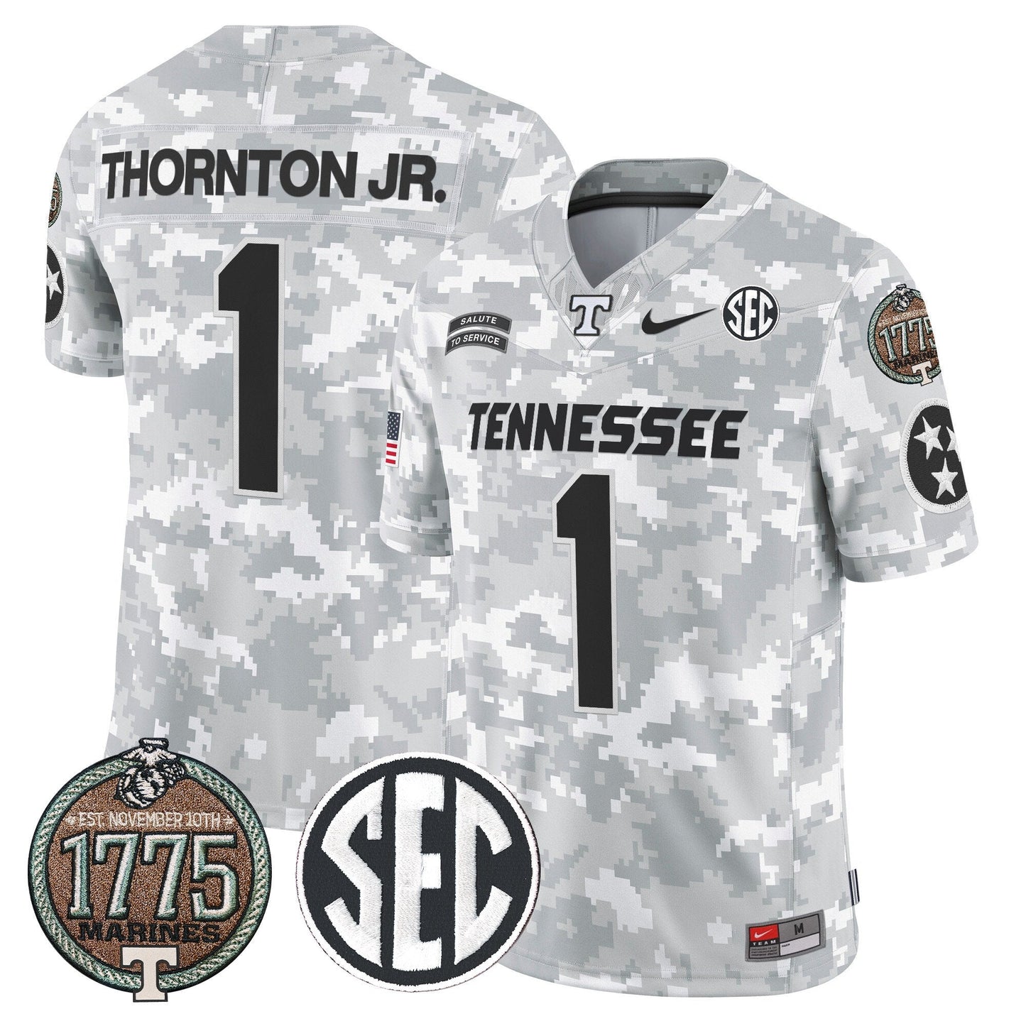 Volunteers 2024 Salute to Service Establishment Year Patch Vapor Limited Jersey - All Stitched