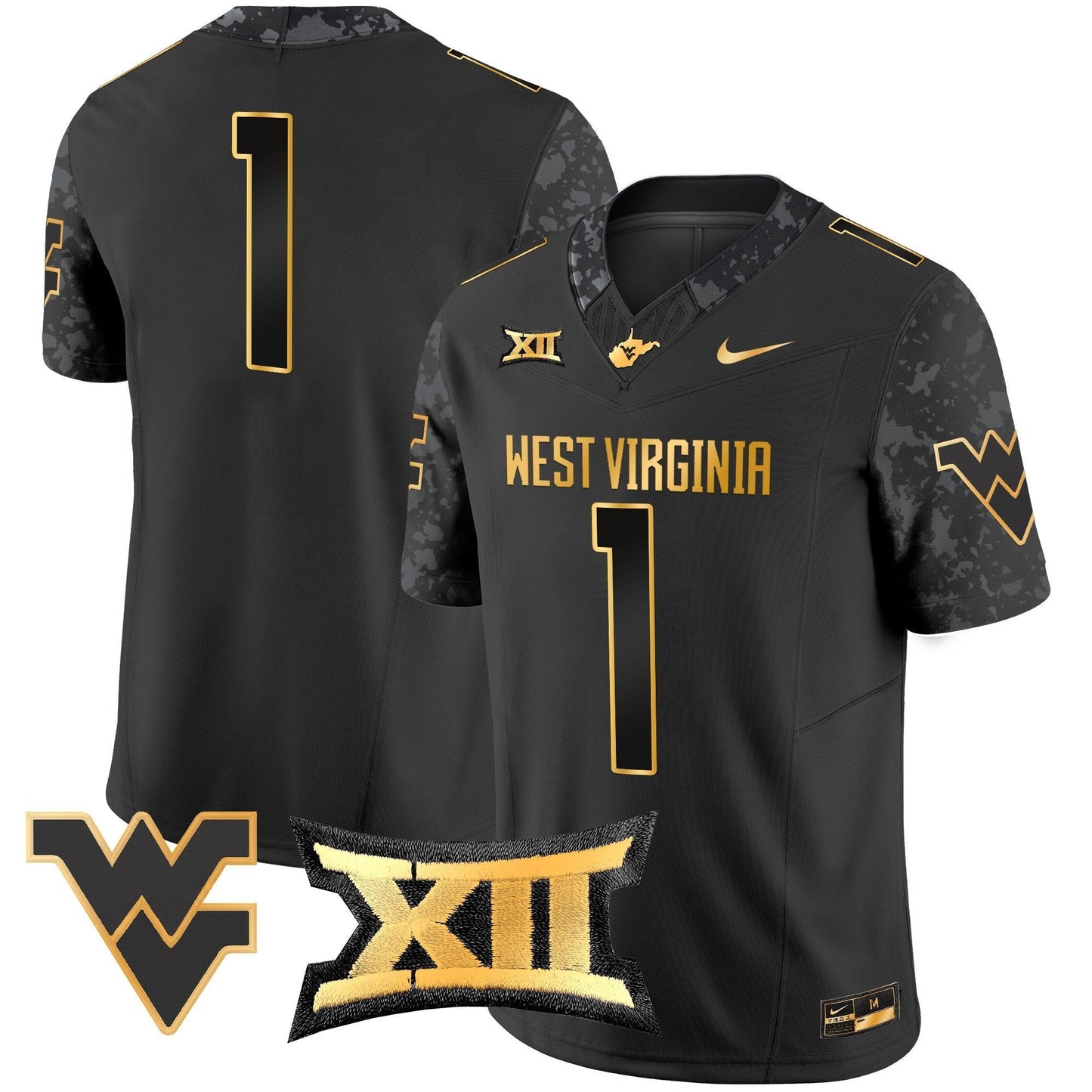WVU 2024 Gold Vapor Limited Jersey - All Stitched