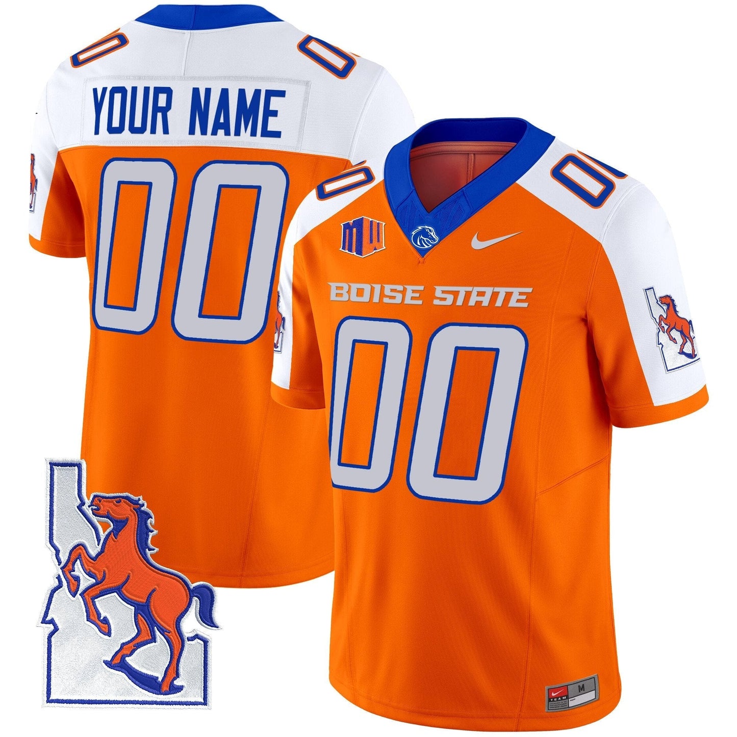 BSU 2024 Map Patch Vapor Limited Custom Jersey - All Stitched