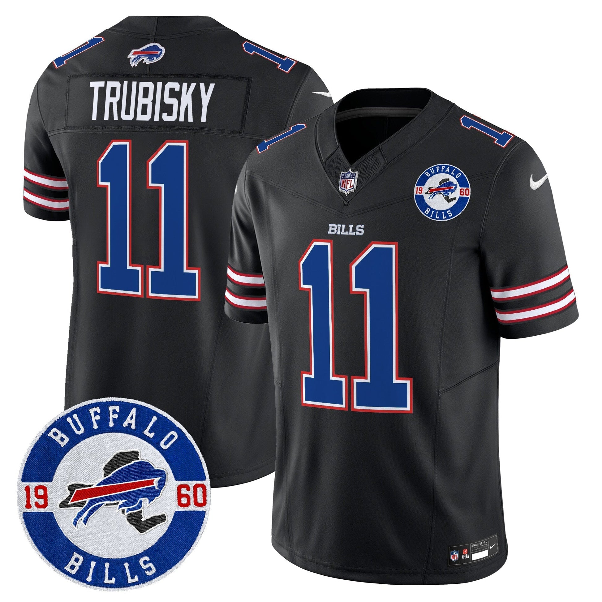 Men's Buffalo Bills 2024 Vapor Limited Jersey - Est. 1960 Patch - All Stitched