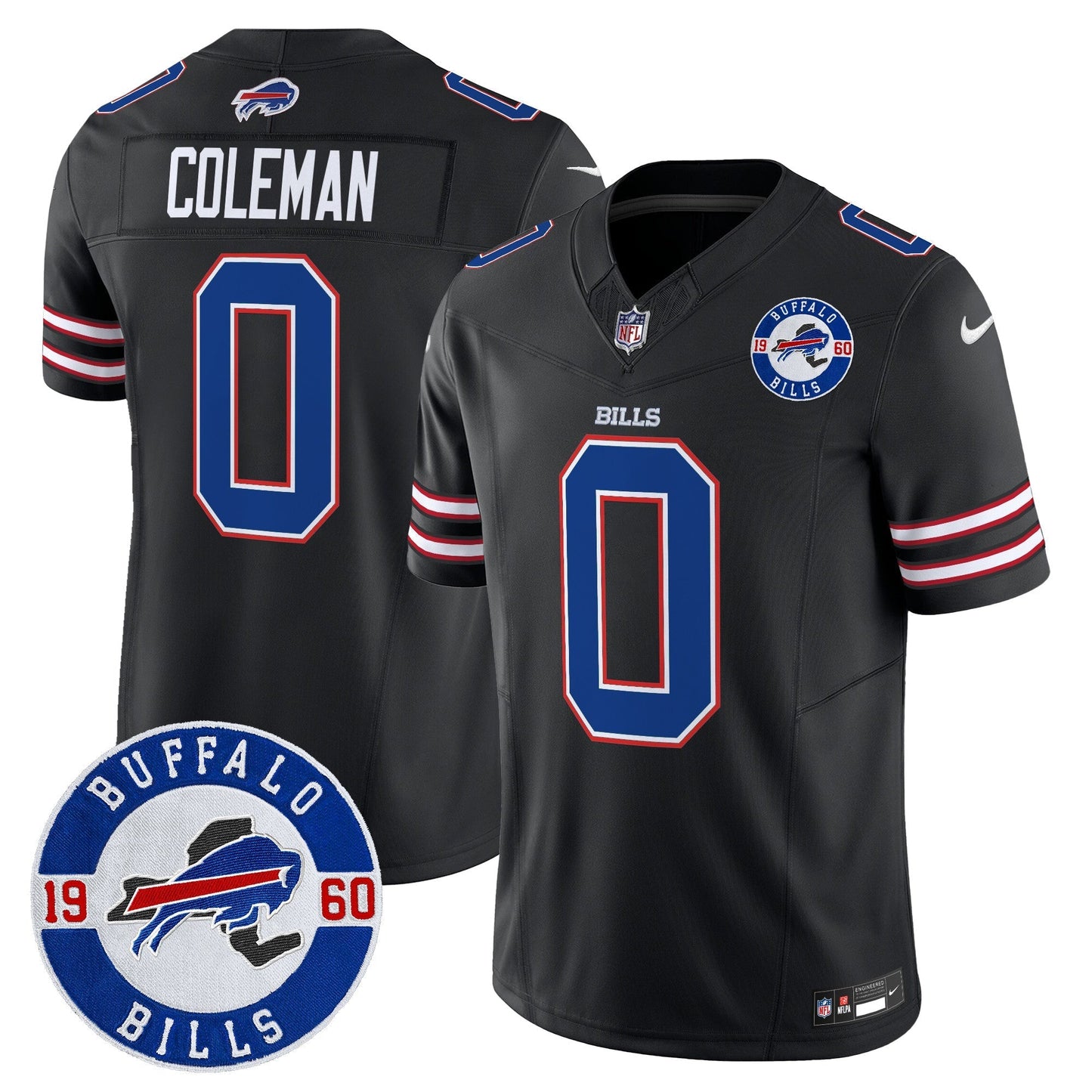 Men's Buffalo Bills 2024 Vapor Limited Jersey - Est. 1960 Patch - All Stitched