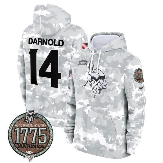 MIN 2024 Salute to Service Establishment Year Patch Fleece Pullover Hoodie-NQD