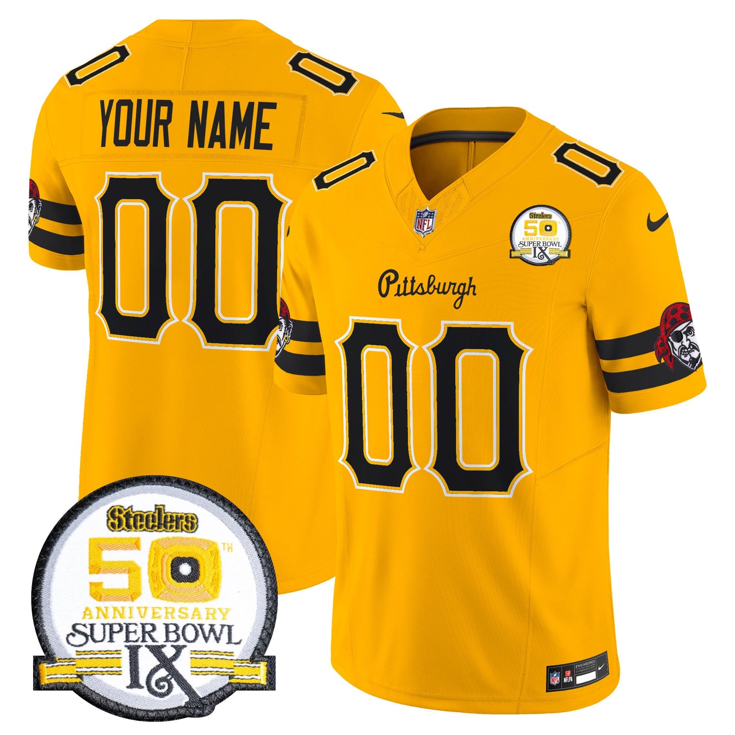 Pittsburgh Steelers 2024 Vapor Limited Custom Jersey - All Stitched