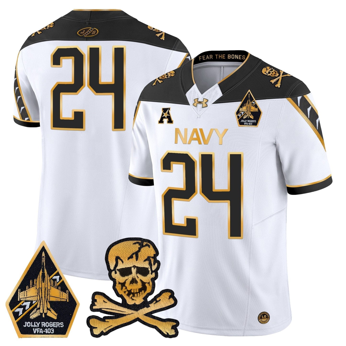Navy MID 2024 Gold Vapor Limited Jersey - All Stitched