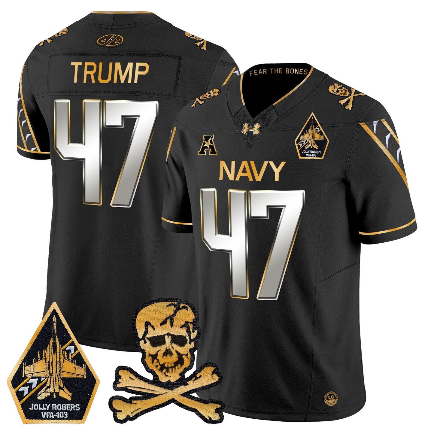 Navy MID 2024 Gold Vapor Limited Jersey - All Stitched