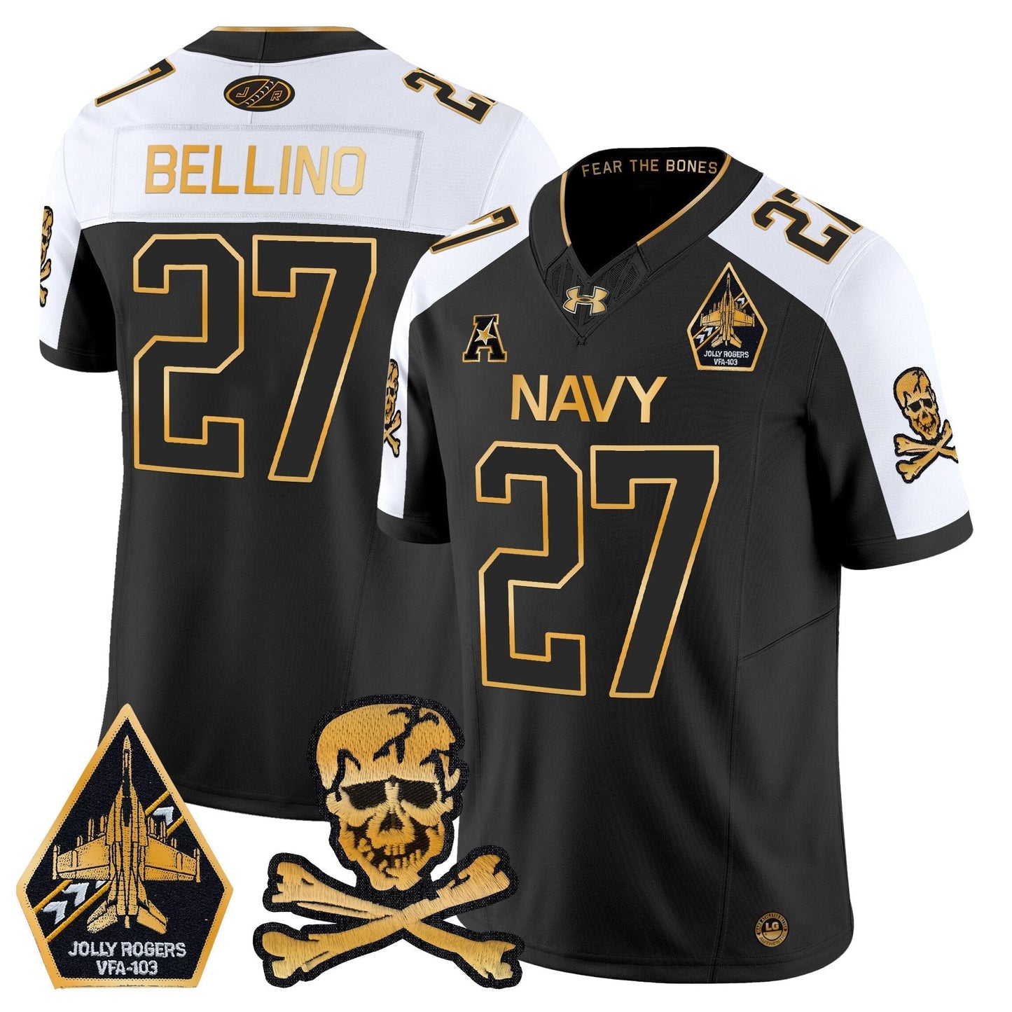 Navy MID 2024 Gold Vapor Limited Jersey - All Stitched
