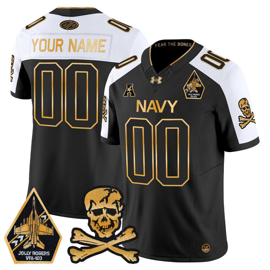 Navy MID 2024 Gold Vapor Limited Custom Jersey - All Stitched