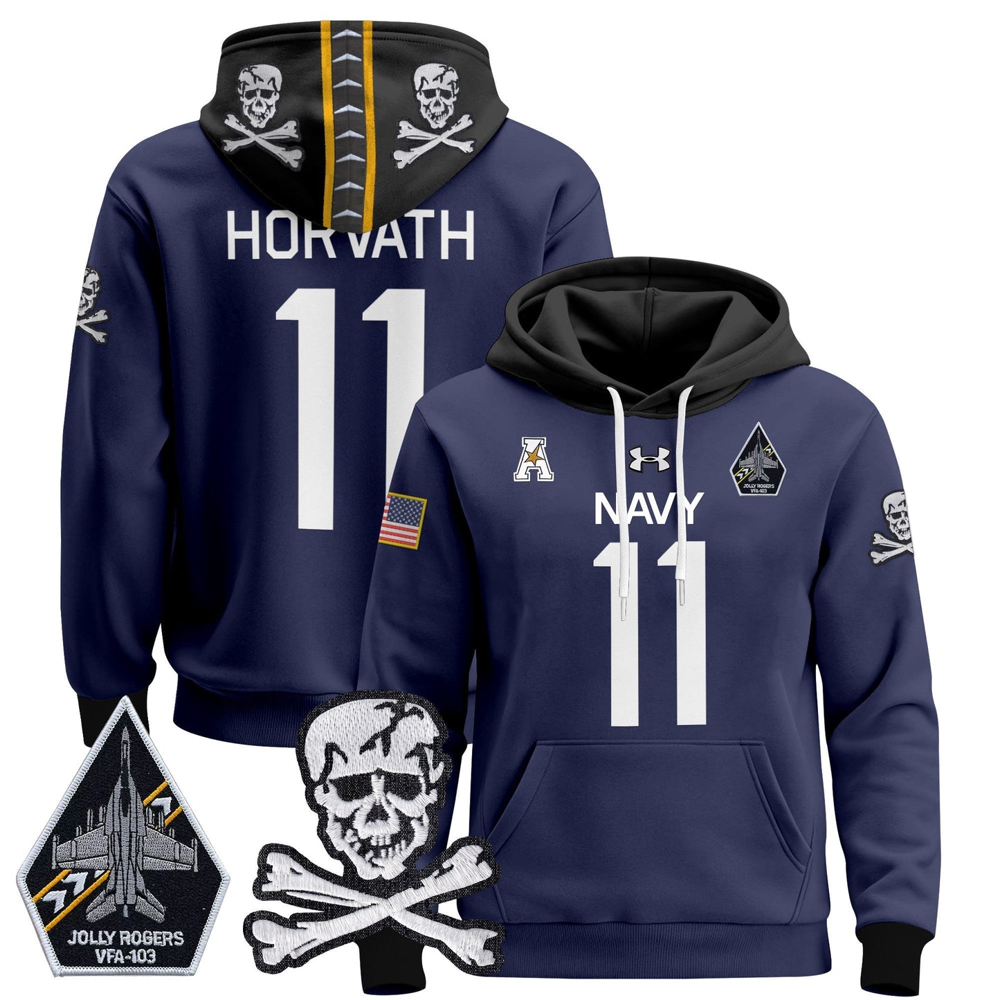 Navy MID 2024 Pullover Hoodie V2