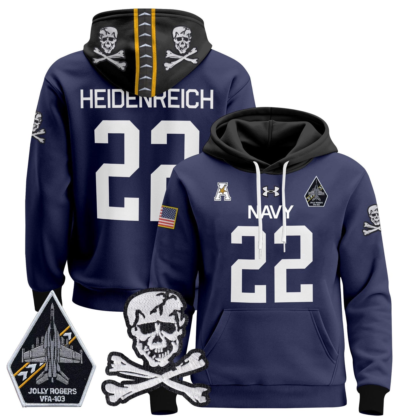 Navy MID 2024 Pullover Hoodie V2