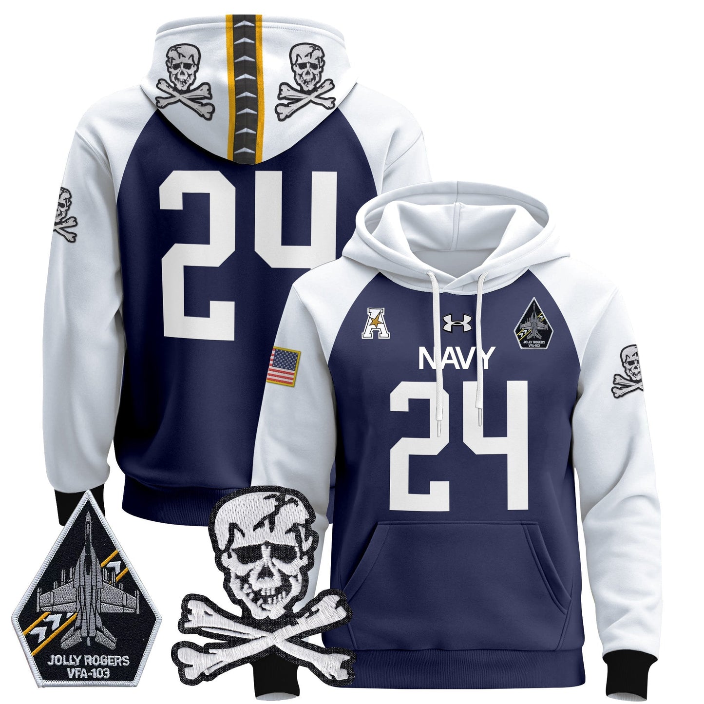 Navy MID 2024 Pullover Hoodie V2
