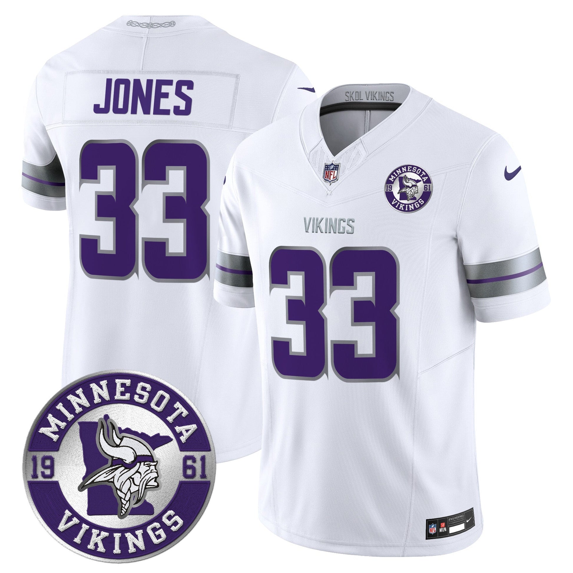 Men's Minnesota Vikings 2024 Vapor Limited Jersey - Est. 1961 Patch - All Stitched