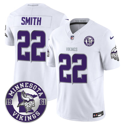Men's Minnesota Vikings 2024 Vapor Limited Jersey - Est. 1961 Patch - All Stitched