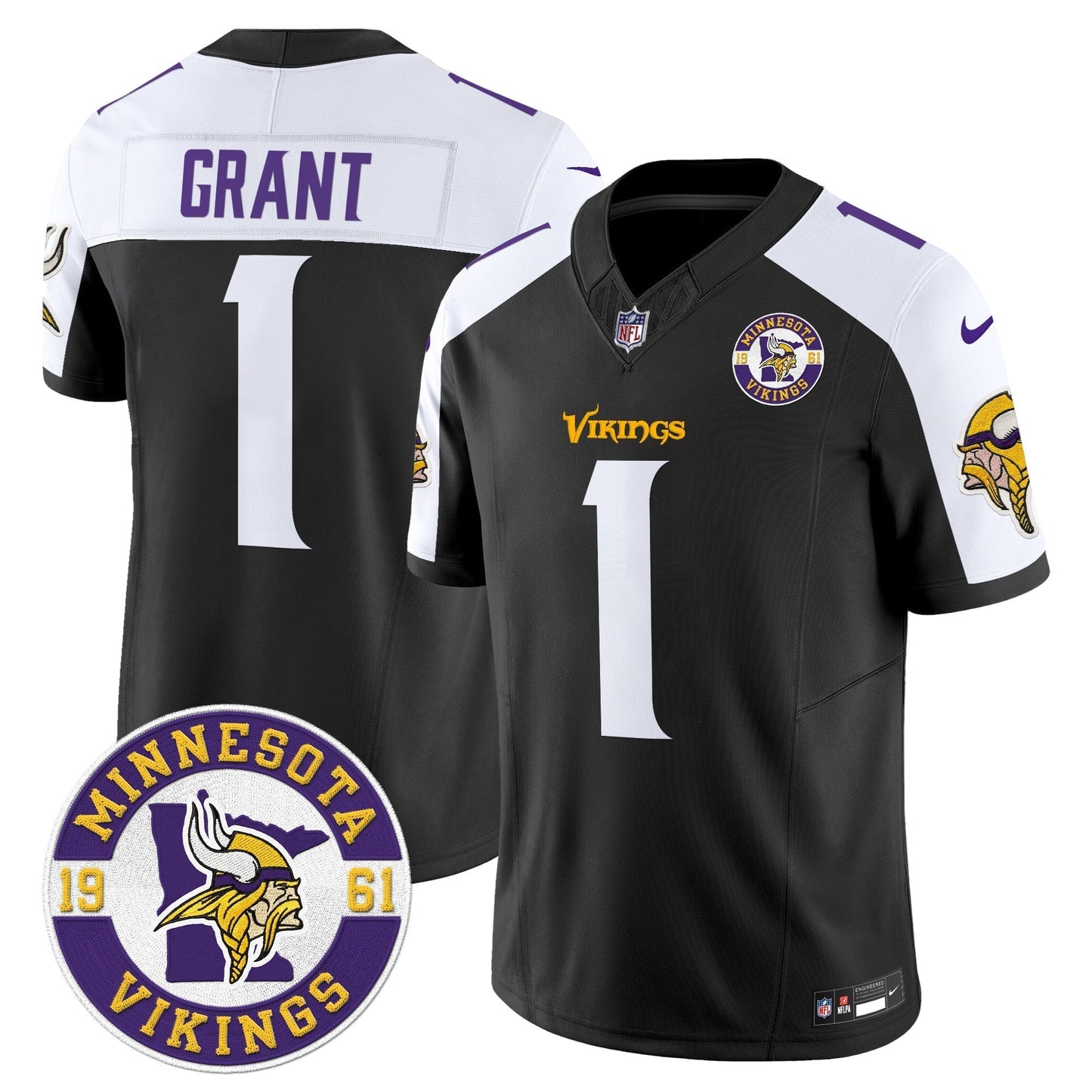 MIN King Of The North Patch Vapor Limited Jersey - Est. 1961 Patch - All Stitched
