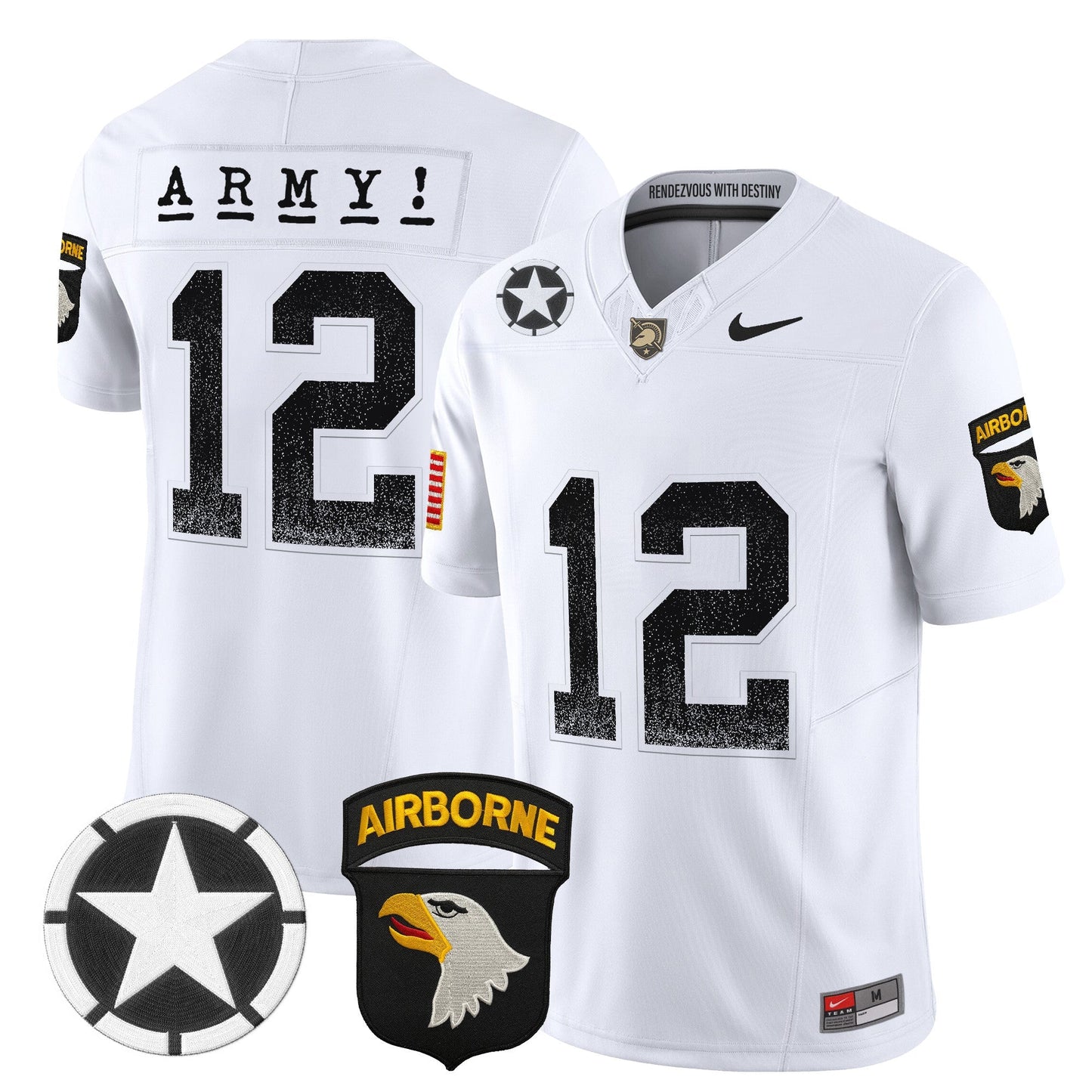 Men's Army Black Knights 2025 Screaming Eagles Vapor Limited Jersey - All Stitched