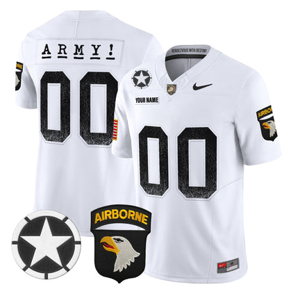 Army Black Knights 2025 Screaming Eagles Vapor Limited Custom Jersey - All Stitched