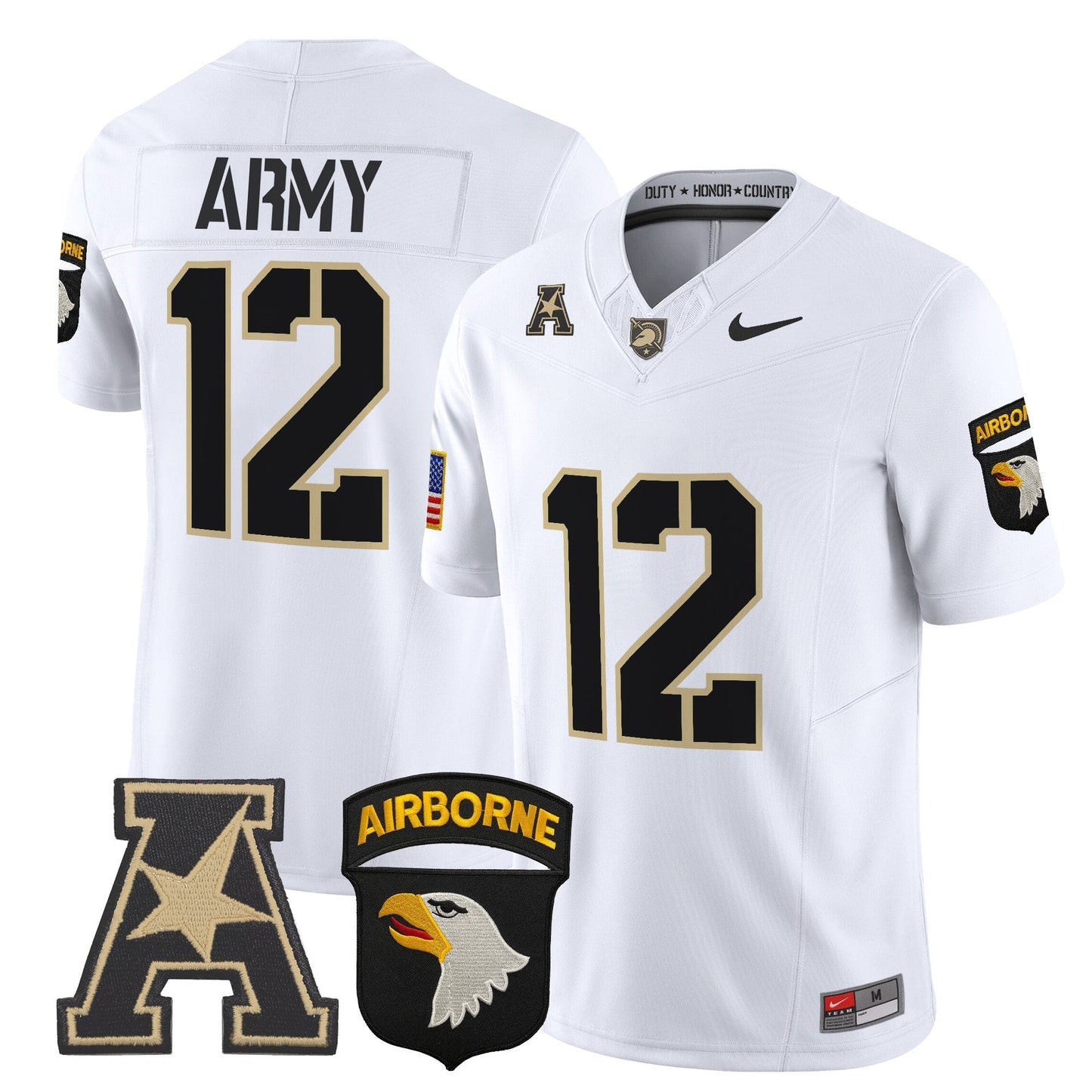 Army Black Knights 101st Airborne Division Patch 2024 Vapor Limited Jersey V2 - All Stitched