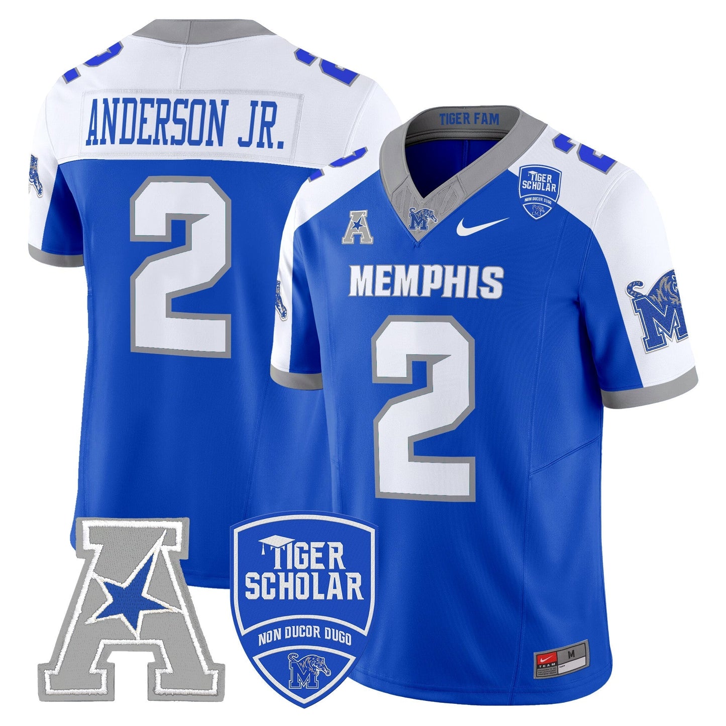 Memphis Tigers 2024 Vapor Limited Jersey - All Stitched