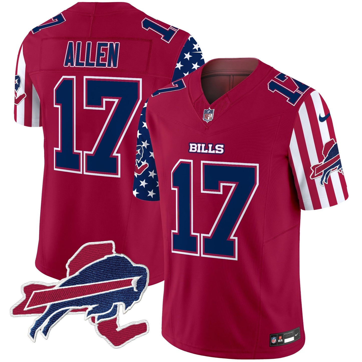 Men's Bills American Style Vapor Limited Jersey V2 - All Stitched