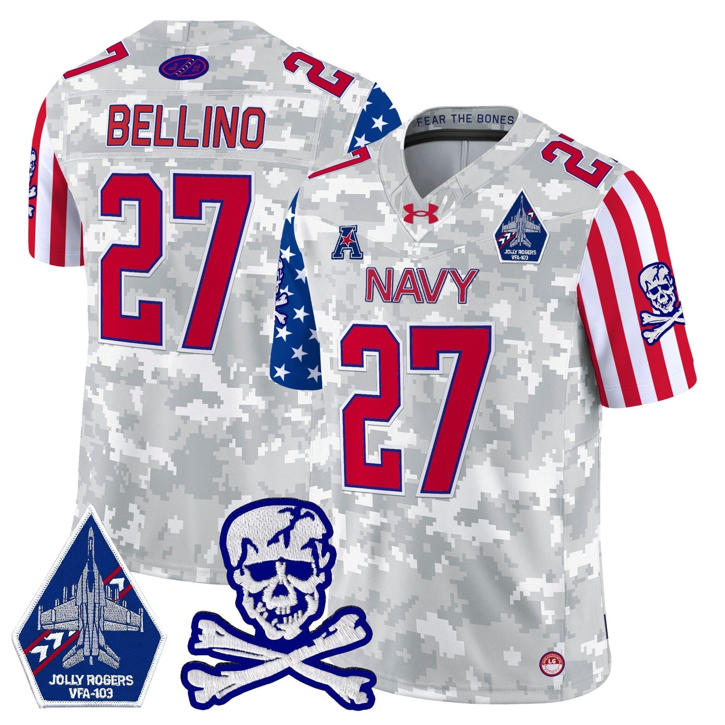 Navy MID 2024 American Style Vapor Limited Jersey - All Stitched