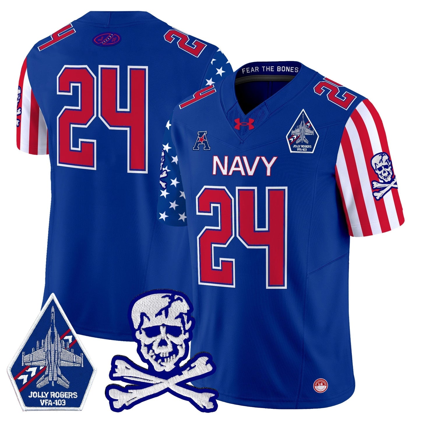 Navy MID 2024 American Style Vapor Limited Jersey - All Stitched