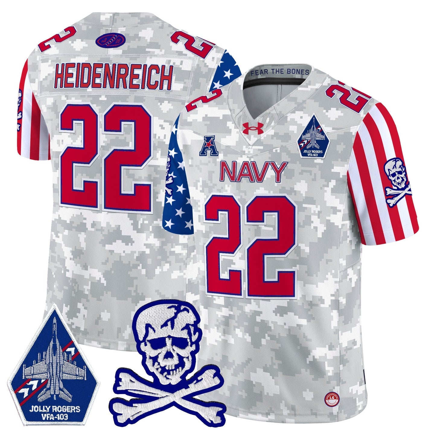 Navy MID 2024 American Style Vapor Limited Jersey - All Stitched