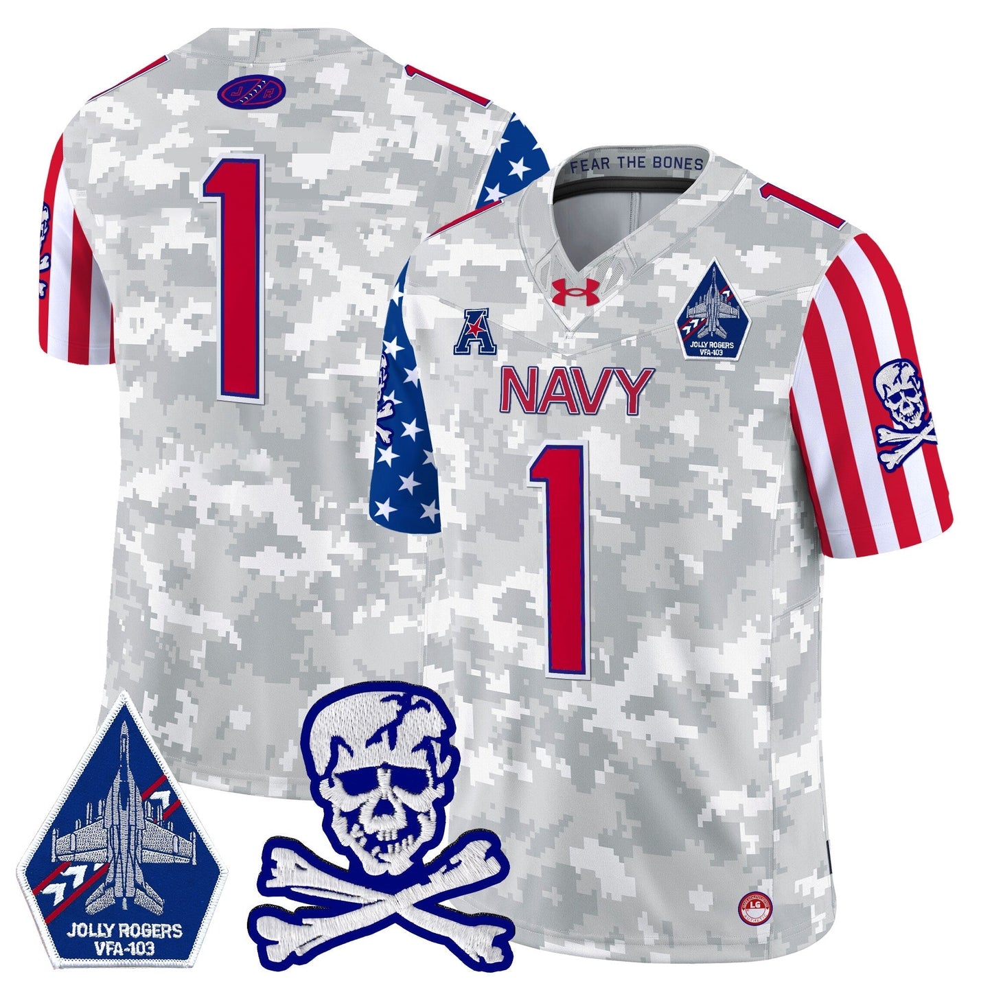 Navy MID 2024 American Style Vapor Limited Jersey - All Stitched