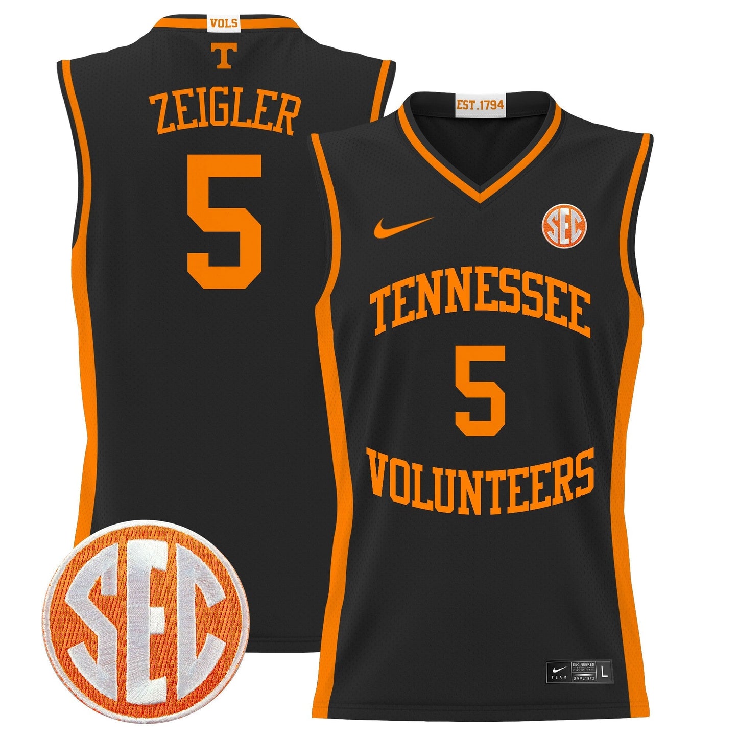 TENN 2024 Lightweight Basketball Jersey - All Stitched