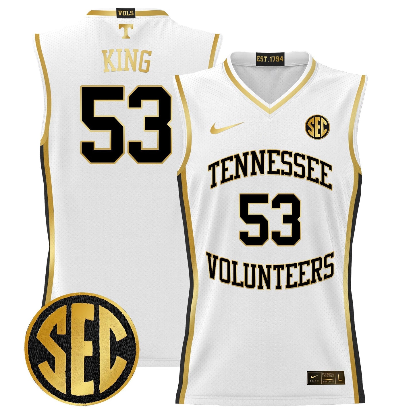 TENN 2024 Lightweight Basketball Jersey - All Stitched