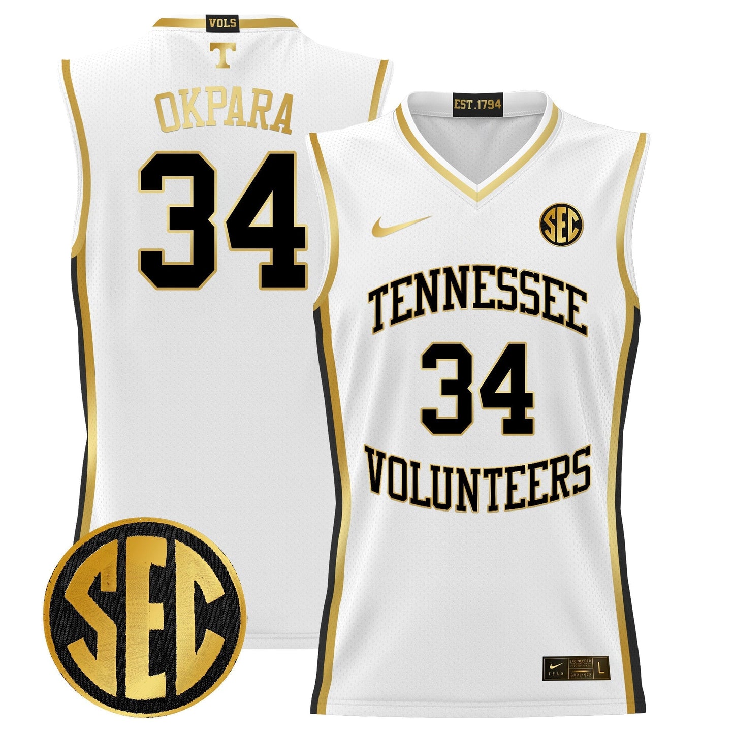 TENN 2024 Lightweight Basketball Jersey - All Stitched
