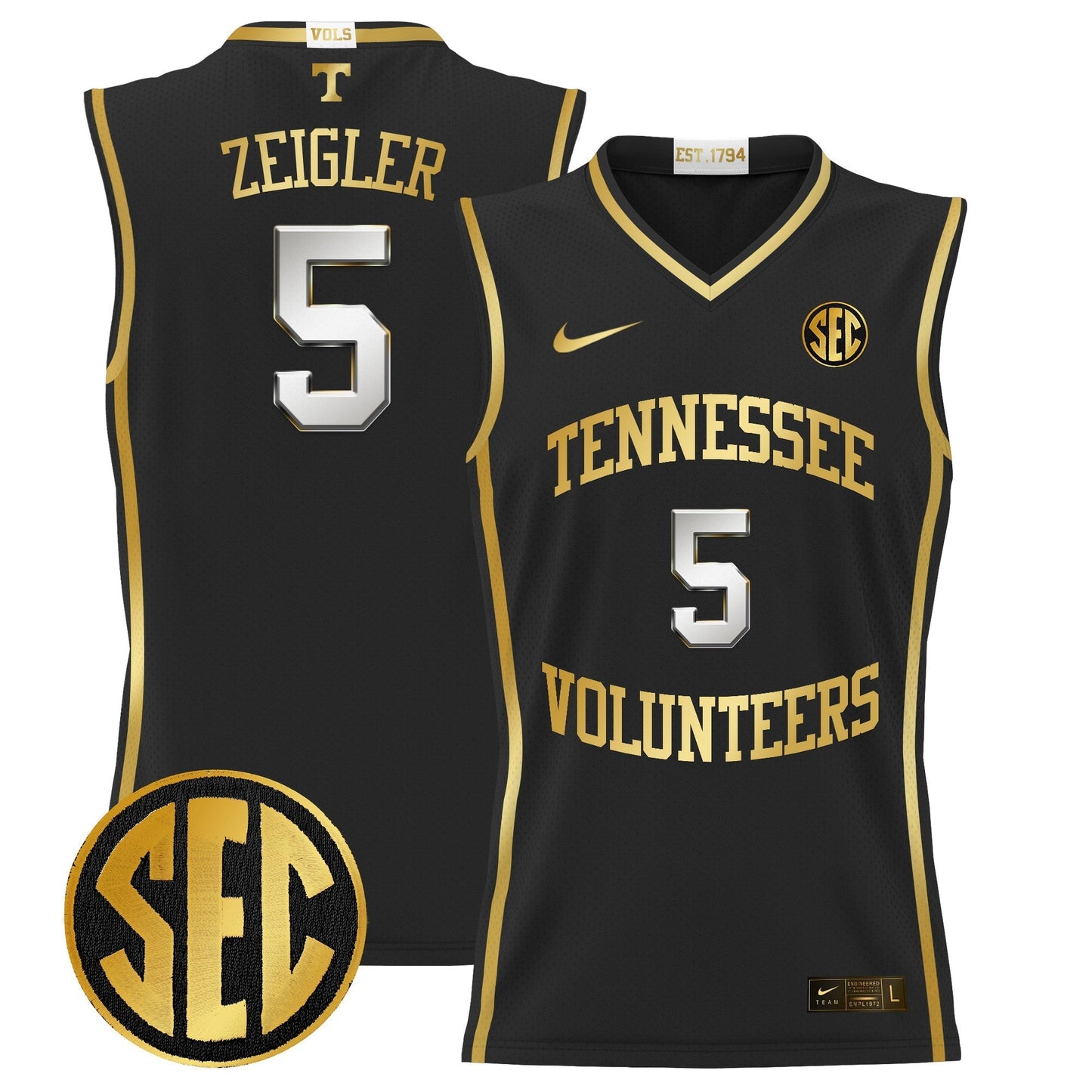 TENN 2024 Lightweight Basketball Jersey - All Stitched