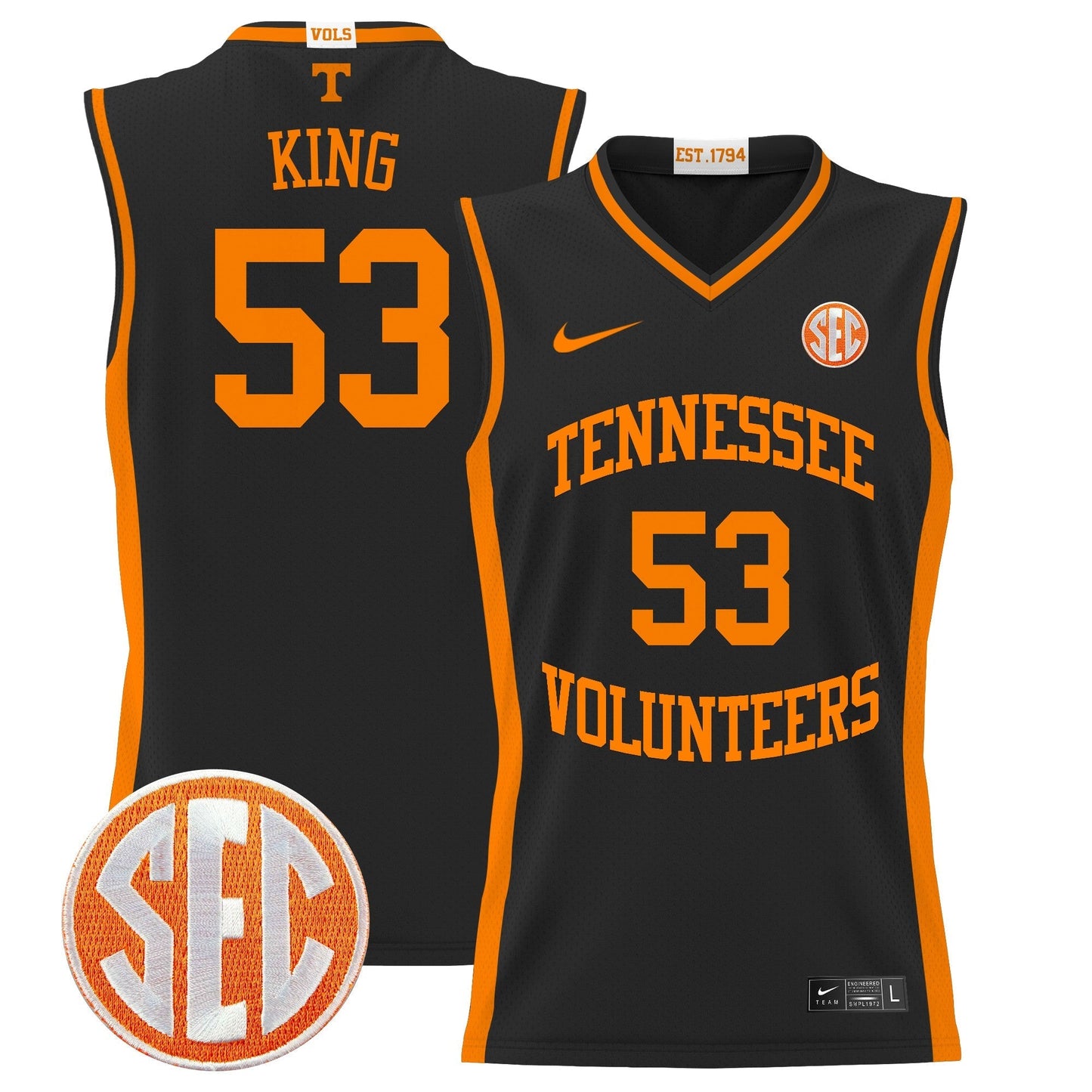 TENN 2024 Lightweight Basketball Jersey - All Stitched