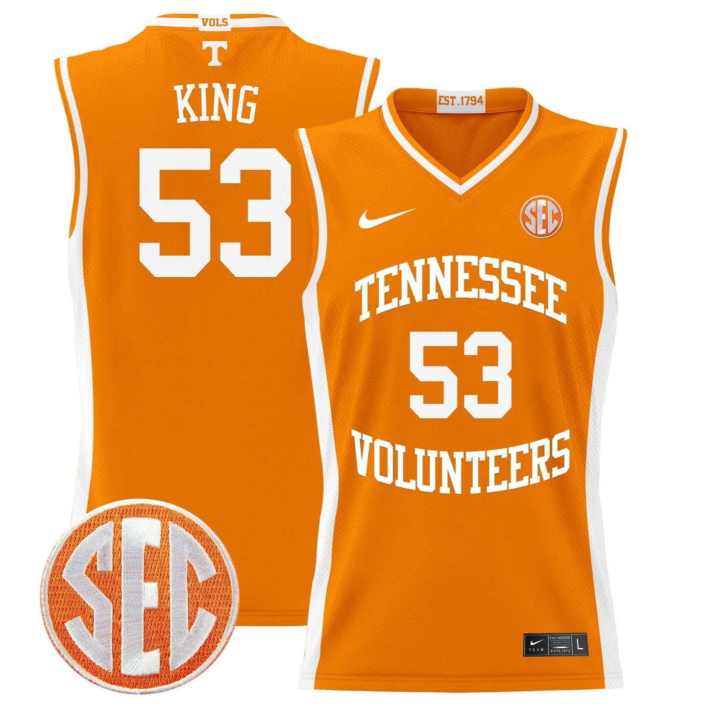 TENN 2024 Lightweight Basketball Jersey - All Stitched