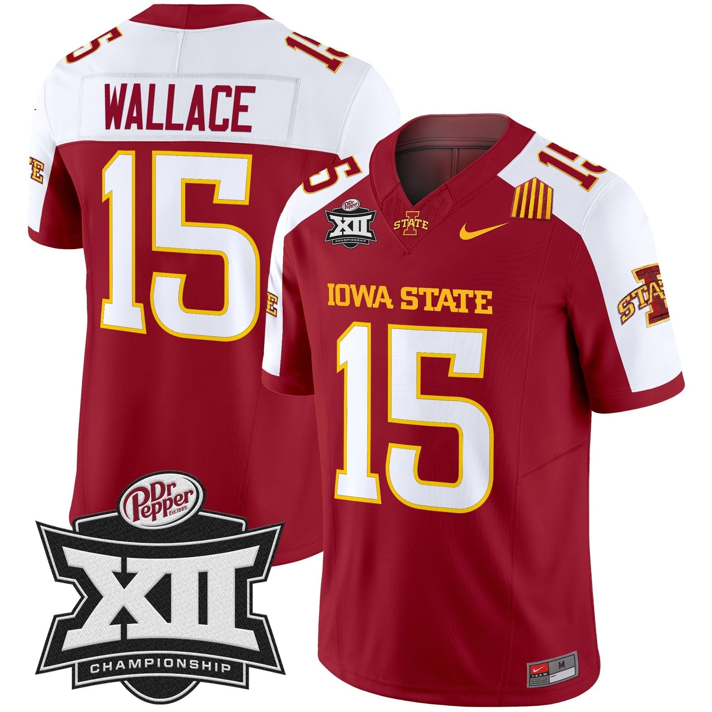 Iowa State 2024 Big 12 Championship Patch Vapor Limited Jersey - All Stitched
