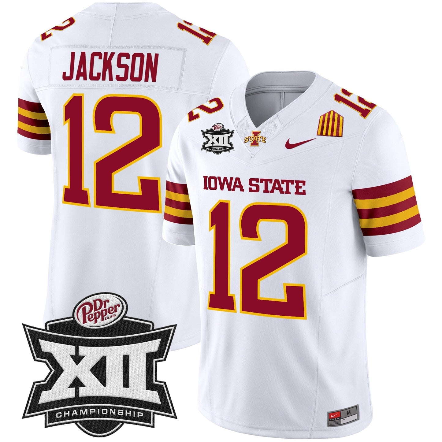 Iowa State 2024 Big 12 Championship Patch Vapor Limited Jersey - All Stitched