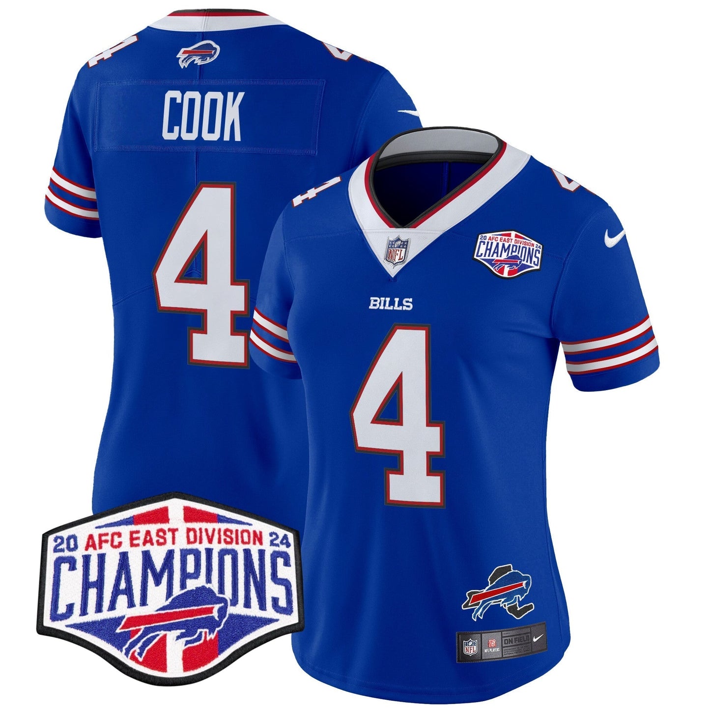 Women's Bills 2024 AFC East Division Champions Vapor Limited Jersey - All Stitched